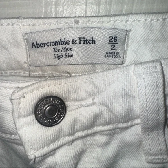 Abercrombie & Fitch White High Rise Jeans - Picture 2 of 4